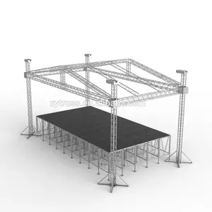 XY concierto móvil pequeña plataforma de escenario portátil de aluminio escenario giratorio de aluminio para la venta