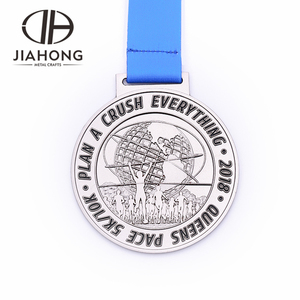 Personnaliser course argent sport rythme tourne médaille - Product Image 5