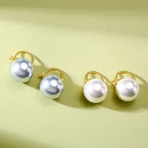 Earrings for women Baroque pearl earrings copper plated 18k gold earrings