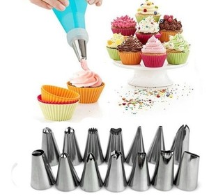 16 Cái DIY Silicone Ice Piping Cream Pastry Bag + 14 Cái Thép Không Gỉ Vòi Phun Pastry Mẹo + Chuyển Đổi DIY Bóp Bánh Trang Trí Để - Product Image 3