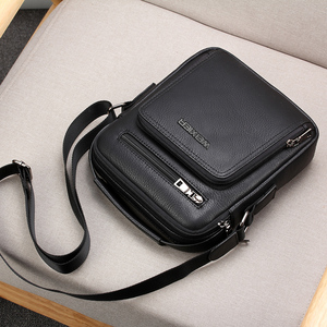 Mens PU leather shoulder messenger bag personalized business casual shoulder tote bag - Product Image 3