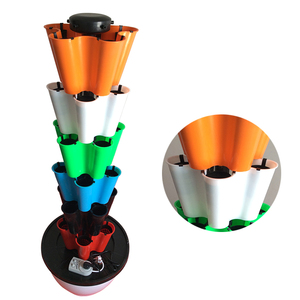 Al aire libre grande apilable Vertical plástico maceta jardín plantador, hermosas Macetas - Product Image 1