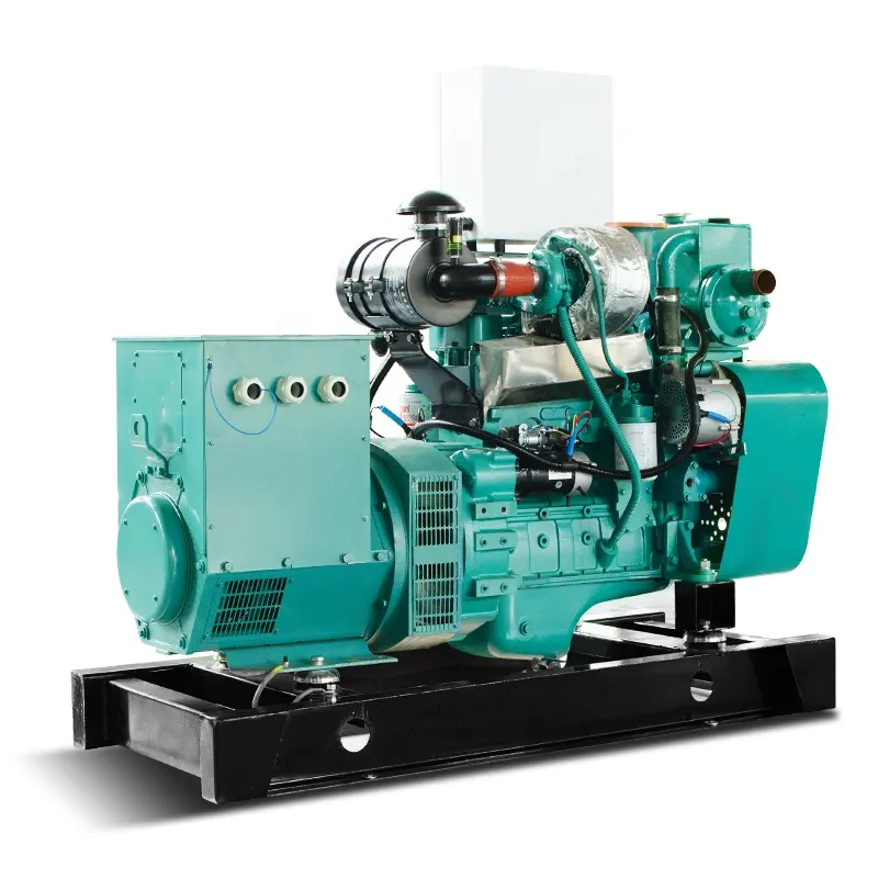 60 hz 440 v di scambio di calore di raffreddamento 50kw generatore diesel marino alimentato da cummins motore 4BTA3. 9-GM65