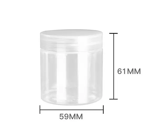 थोक BPA मुक्त खाद्य ग्रेड खाली 100ml 3oz पीईटी एम्बर प्लास्टिक जार क्रीम खाद्य के लिए एल्यूमीनियम टोपी के साथ