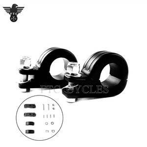 Pinces de montage pour moto, en aluminium CNC, 1 1/4 "32mm, personnalisées, pour <span class=keywords><strong>Harley</strong></span>, pied noir - Product Image 1