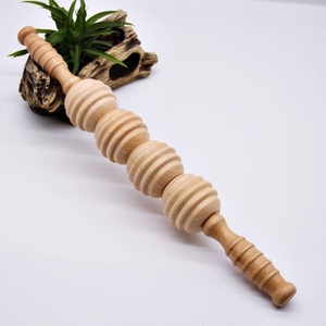 4 rollen <span class=keywords><strong>Muscle</strong></span> Therapie holz Massage <span class=keywords><strong>Stick</strong></span> - Product Image 3