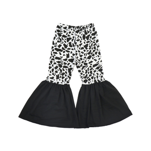 2023 Hot kids cheetah cow prints pants girls baggy long bell bottom pants leggings per <span class=keywords><strong>bambina</strong></span> <span class=keywords><strong>pantaloni</strong></span> per l'estate - Product Image 2