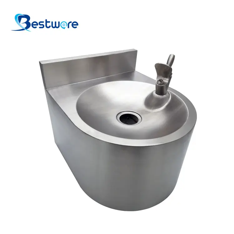 Barrier-free Reverse Osmosis Satin Finish Stainless Steel Reverse Osmosis Wall Mounted Drinking Water Fountain