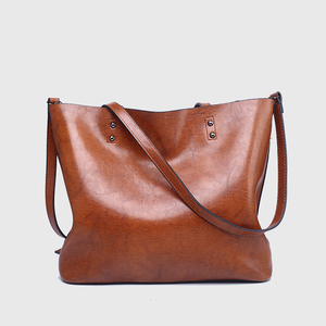 Sac fourre-tout vintage en cuir PU huilé personnalisé pour femme, sacs à main <span class=keywords><strong>de</strong></span> créateur pour femme, sacs fourre-tout pour voyage, rendez-vous et usage quotidien - Product Image 3