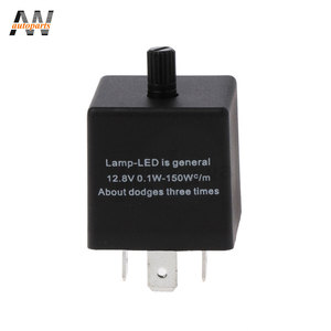 Aw CF13GL-02 3-pin LED <span class=keywords><strong>flasher</strong></span> tiếp sức xe đạp xe chỉ số lần lượt tín hiệu blinker ánh sáng màu đen châu Âu flashe tự động hệ thống điện - Product Image 2