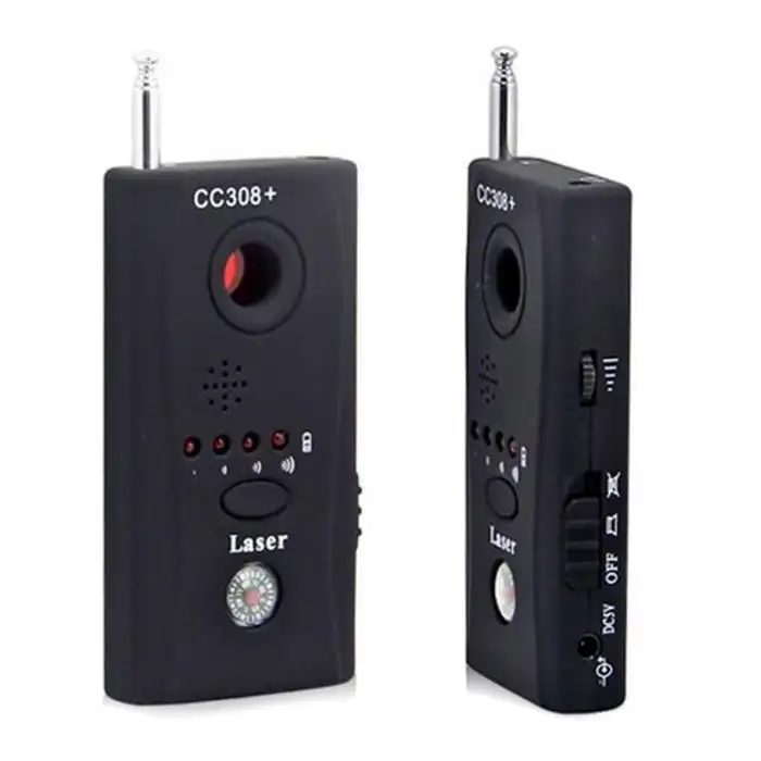 رخيصة الثمن المحمولة مكافحة التجسس Eavesdroping مكتشف CC308 ليزر لاسلكي RF علة كاميرا خفية كاشف