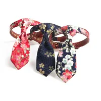 Collier artisanal à motif floral personnalisé s m l, rouge et bleu, pour animal de compagnie, accessoire pour chiens, avec laisse, chaine, vente en gros,