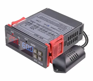 Çift dijital termostat sıcaklık nem kontrol STC-3028 termometre higrometre kontrol cihazı AC 110V 220V DC 12V 24V 10A