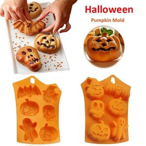Durevole commestibile <span class=keywords><strong>Halloween</strong></span> Pumpkin Ghost 3D Shape Cake Baking Decoration Tools supporto stampo per torta in Silicone personalizzato - Product Image 6