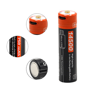 Shenzhen fast track 14500 <span class=keywords><strong>3</strong></span>,7 V 750 mAh USB li ion Battery Rechargeable - Product Image 3