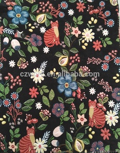 Gatos Design Alta Qualidade 100% Poliéster Dobby Tecido Duplo Face 280gsm para Vestidos das Meninas e Têxteis Árabes - Product Image 2