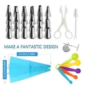 Customized Wholesale Durable &amp; Flexible East to Clean Cake Decorating <strong>Kit</strong> <strong>Baking</strong> Tools with Non-Slip Cake Turntable Tools <strong>Kit</strong> - Product Image 4