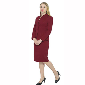<span class=keywords><strong>Traje</strong></span> de Falda Rojo <span class=keywords><strong>para</strong></span> <span class=keywords><strong>Mujer</strong></span>, Diseño Nuevo, Personalizado, al por Mayor, Económico, <span class=keywords><strong>para</strong></span> Primavera y Otoño - Product Image 2