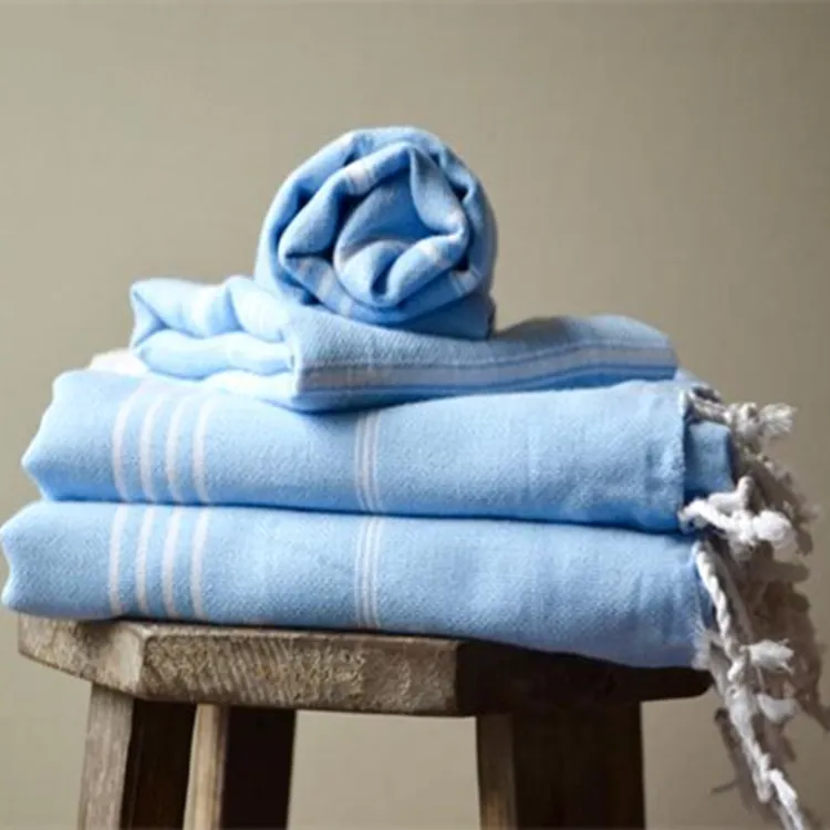 En gros personnalisé 100% coton hammam turc serviette serviette de bain