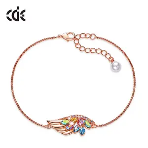 Fashion Jewelry Factory Accesory Women Wing Gold Bracelet