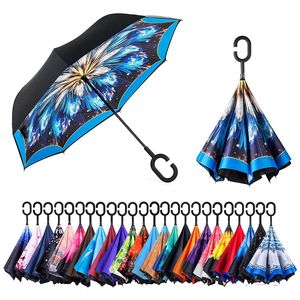 En gros personnalisé <span class=keywords><strong>Pas</strong></span> <span class=keywords><strong>Cher</strong></span> C poignée à l'envers <span class=keywords><strong>parapluie</strong></span> <span class=keywords><strong>inversé</strong></span> avec des nervures en fiber de verre - Product Image 6