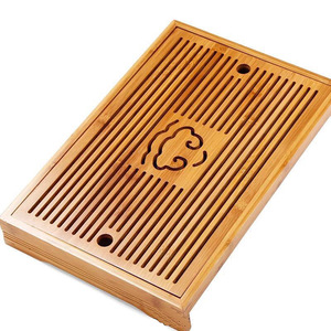 Small Tea Serving Tray Home Bamboo Tea Set Plate Board