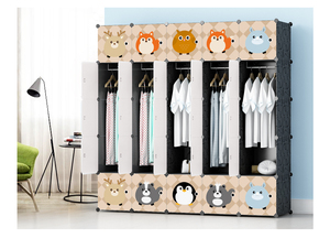 2019 Merveilleux 8 Cubes En Plastique Autoportant Bricolage Placard Pliant Bébé Garde-Robe Placard Bébé Armoire Pour Vêtements - Product Image 6