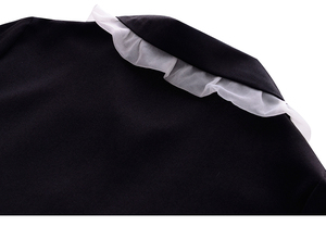2025 Summer High Quality Guangzhou Knitting Manufacturer Short <strong>Sleeve</strong> Peter Pan Collar <strong>Chiffon</strong> Embroidery <strong>Midi</strong> <strong>Dress</strong> - Product Image 6