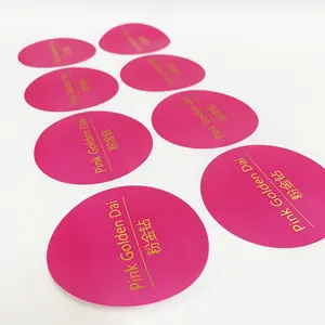 Embalagem Adesivos 3 polegadas Round Label Personalizar Adesivos Folha de ouro Stamping Logo Label Obrigado adesivo para pequenas empresas