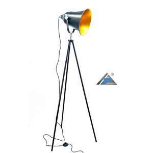 Luxury Living Room Interior Decoration Industrial Style Design Classical Black Matt Finish <strong>Tripod</strong> LED Standing <strong>Floor</strong> Light <strong>Lamp</strong> - Product Image 4
