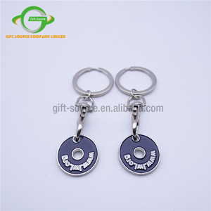 Simple personalidad barato logotipo personalizado Moneda de carro de compras de clave de la cadena - Product Image 1