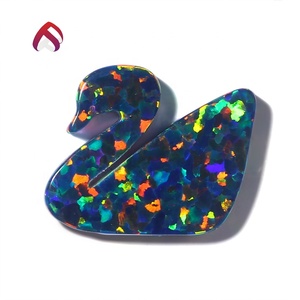 Precio de fábrica forma de cisne de ópalo sintético suelta piedras preciosas ópalo para <span class=keywords><strong>la</strong></span> fabricación de joyas collar - Product Image 1