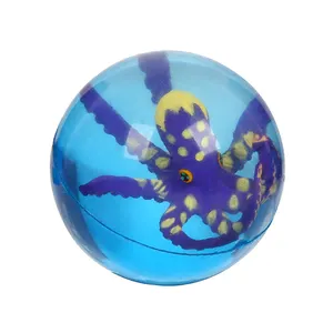 Fashion hot transparent custom size animal low price child toys rubber bouncing ball toy