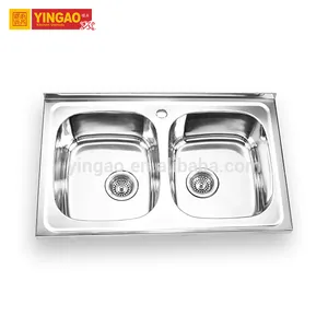 Formato personalizzato doppia vasca in acciaio inox da cucina undermount lavelli