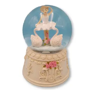 Балерина из смолы, снежный шар с двойными лебедей для свадьбы, водный шар, подарок