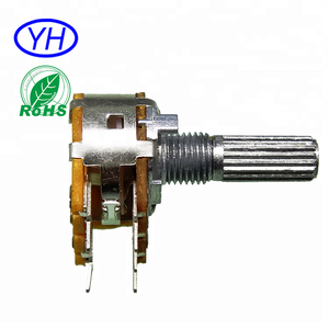 16 mm 10 K ohm stereo gang carbon film push button volume control potentiometer - Product Image 4