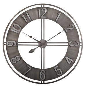 Relojes de Pared de Metal con Números Arábigos, Estilo Antiguo de Cuarzo, de Una Sola Cara, Estilo Americano, Grandes, para Todas las Estaciones, Separados de CN;FUJ - Product Image 1