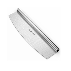 Commercio all'ingrosso In Acciaio Inox Sharp Pizza Pizza Cutter Rocker Coltello con Coperchio di Protezione