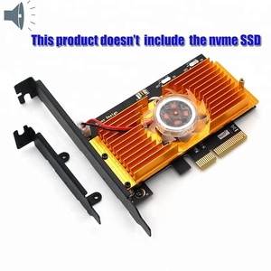 NGFF M.2 SSD NVME PCI-E pour PCI-E 3.0x 4X Adaptateur avec Ventilateur De Refroidissement et Profil Bas Support pour Bureau - Product Image 2