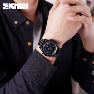 SKMEI 1448 럭셔리 패션 남성/남성 디지털 손목 시계 30M 방수 스테인레스 스틸 팔찌 스톱워치 12/24 시간 - Product Image 2