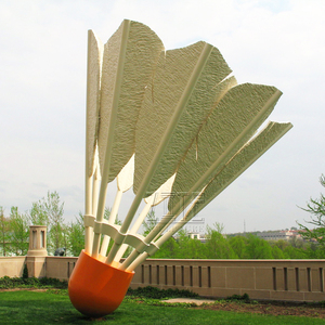 <span class=keywords><strong>Arte</strong></span> moderno, gran jardín de acero inoxidable bádminton escultura - Product Image 5