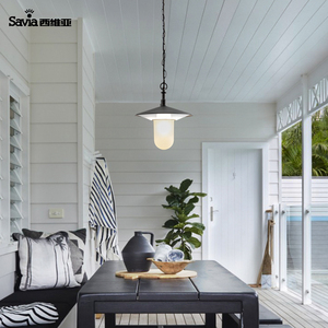 Lampada a Sospensione Moderna Savia <span class=keywords><strong>per</strong></span> Esterni in Alluminio E27 40W Impermeabile Lampadario da Soffitto <span class=keywords><strong>per</strong></span> Balcone e Corridoio - Product Image 5
