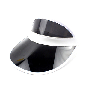 Barato negro PVC sombreros de sol al por mayor barato sombrero de visera de plástico UV Brim Visor <span class=keywords><strong>Cap</strong></span> - Product Image 1