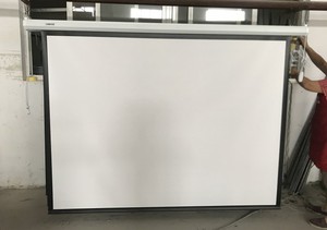 Mejor venta al por mayor barato 120 "4:3 blanco mate de teatro en casa interior motorizado proyector de pantalla - Product Image 6