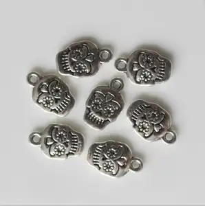 10*13MM Schädel Kopf Skelett Charme Antike Ton Schädel Anhänger Funky Schädel charms DIY Schmuck, Die Entdeckungen