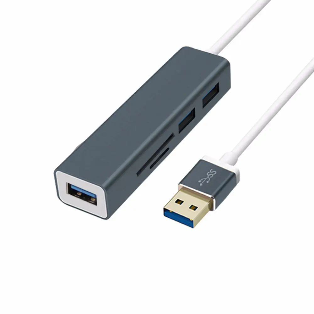 Voler Kan Concentrateurs USB 2 ports avec Lecteur De Carte-Aluminium U3AH33CR-M1