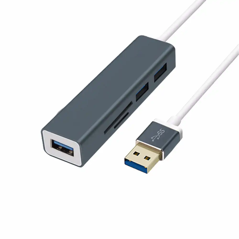 FLY Kan USB Hub 2 Cổng Với Đầu Đọc Thẻ-Nhôm U3AH33CR-M1