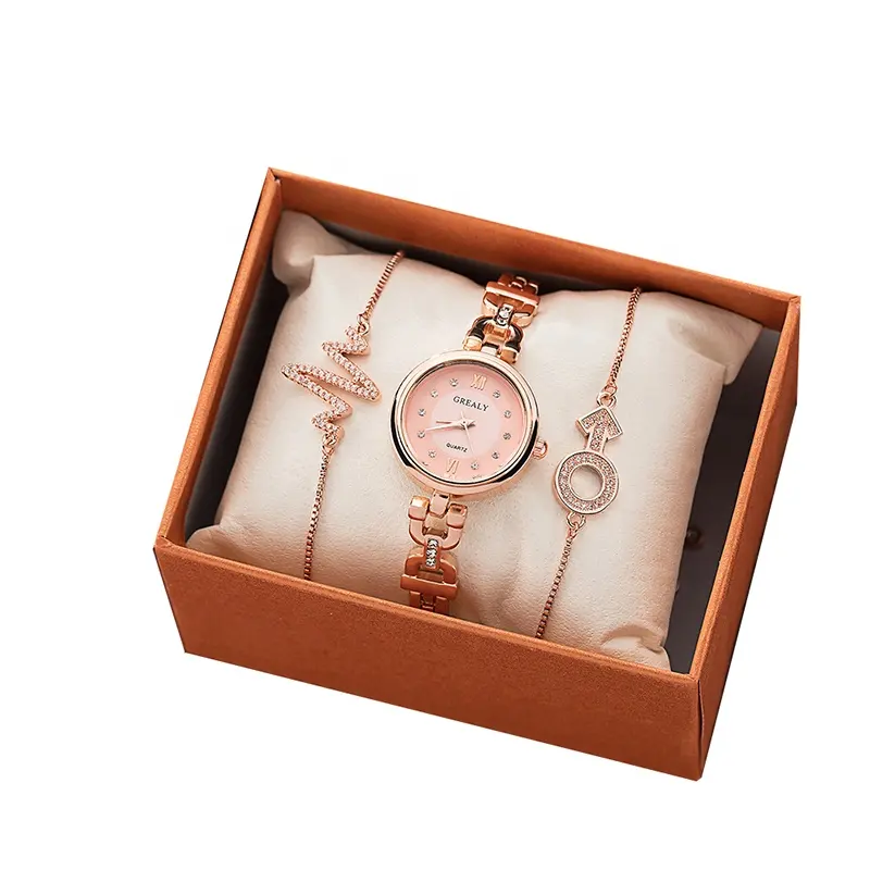 Bulk stock relojes de mujer valentine quartz watches for her free watch gift box