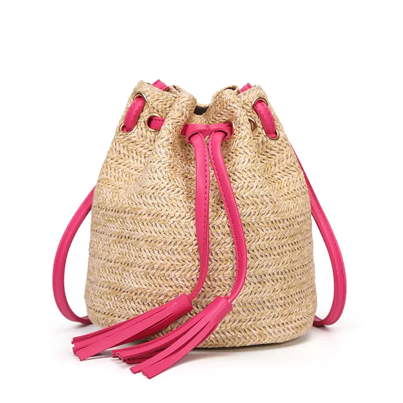 Bohemian Stro Strand Tas Meisjes Handtas Vrouwen Handgemaakte Rotan Stro Tas Vrouwen Handtassen Schoudertas