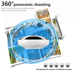 Panorámica 360 3MP cámara IP inalámbrica WiFi red de vigilancia de seguridad con visión nocturna/2 audio bidireccional - Product Image 3